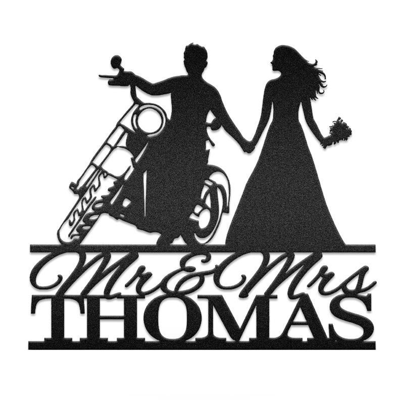 Wedding Family Motorcycle Monogram