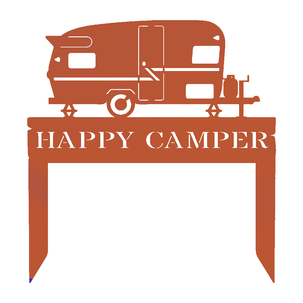 Camper Vehicle Monogram With Stakes
