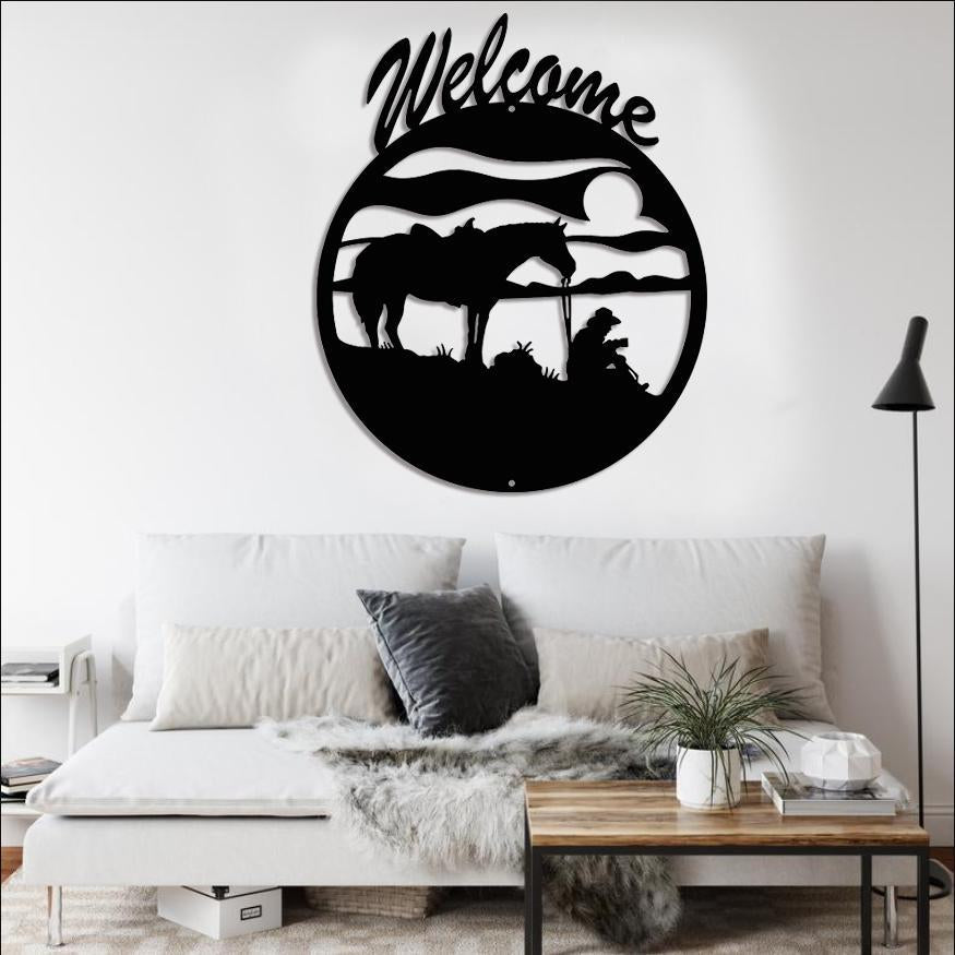 Welcome Horse Wall Art