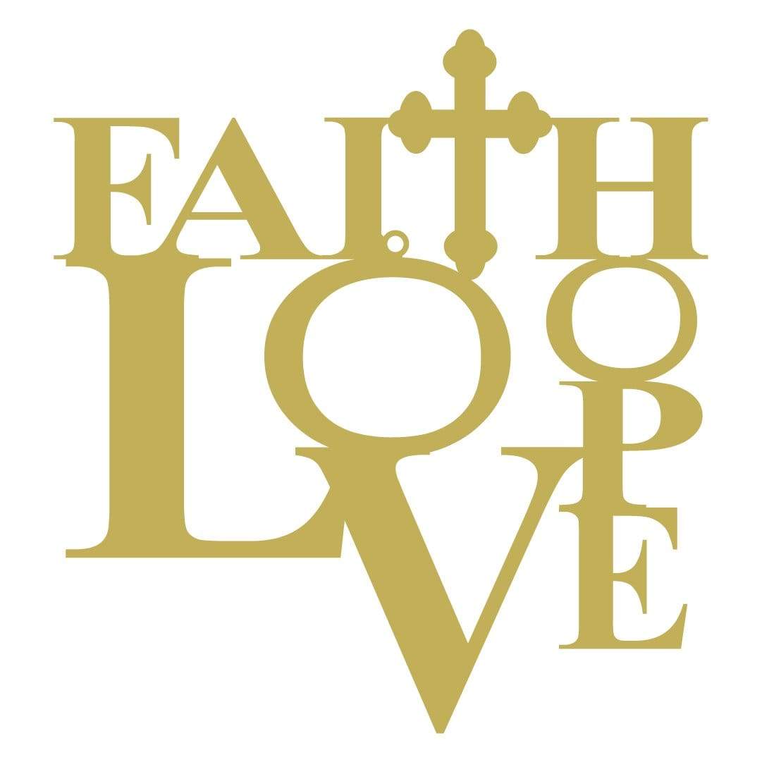 Faith Love Hope Wall Art