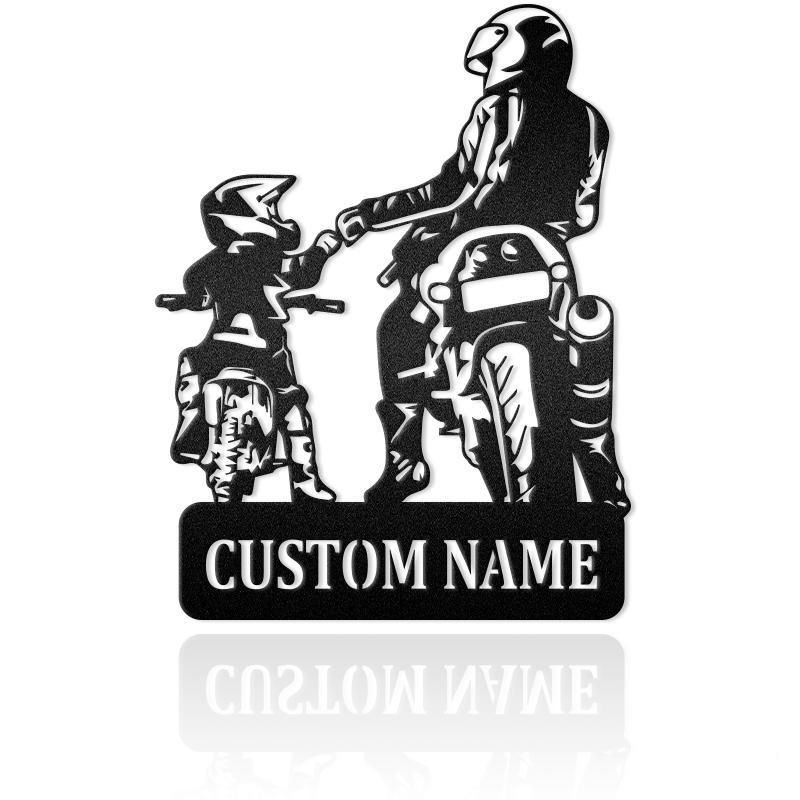 Funny Father &amp; Sons Motorcycle Monogram