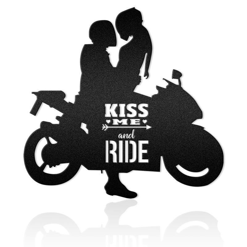 Kiss Me &amp; Eide Motorcycle Wall Art