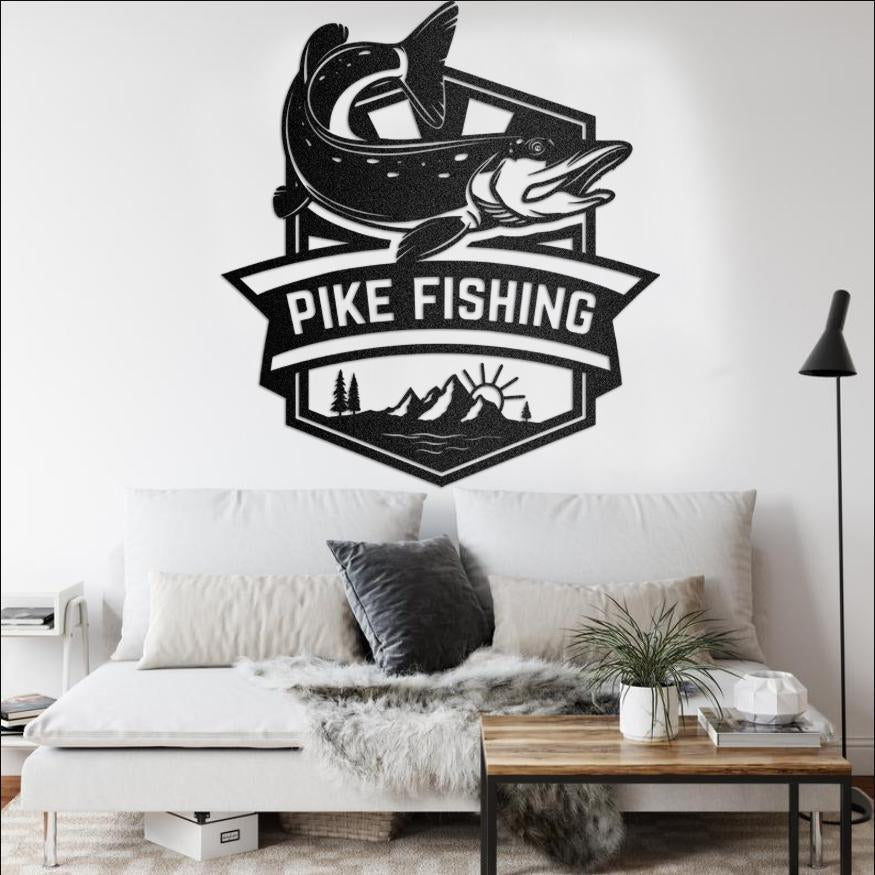 Pike Trout Fishing Monogram