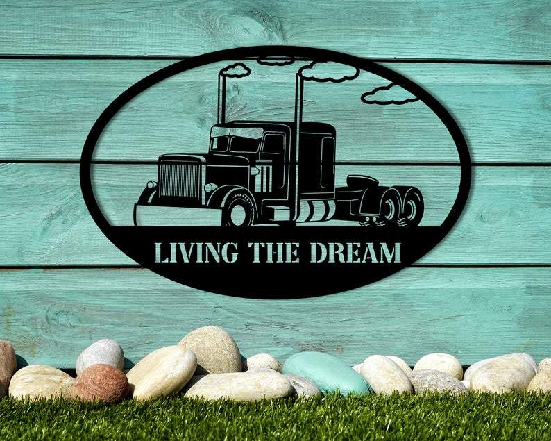 Truck Living The Dream Vehicle Monogram