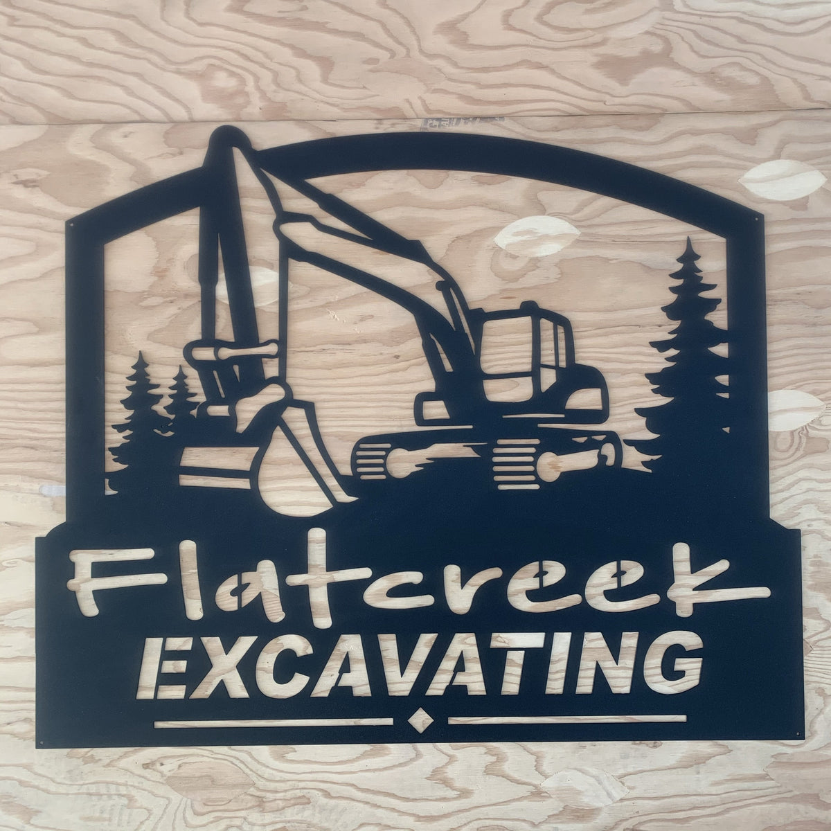 Excavator Vehicle Monogram