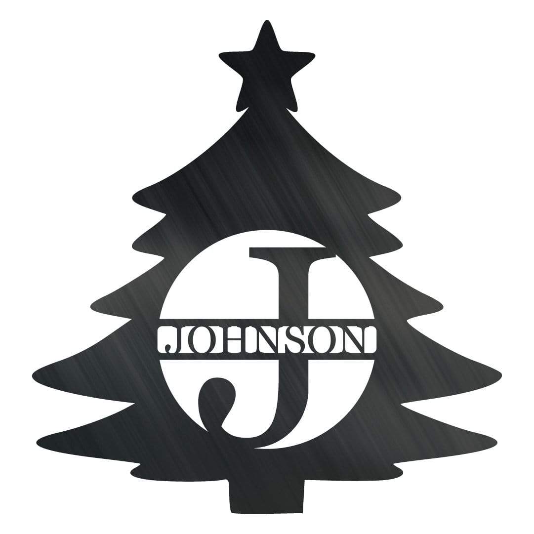 Initial Christmas Tree Ornament Monogram