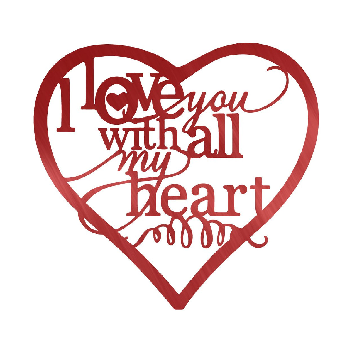 I Love You With All My Heart Wall Art