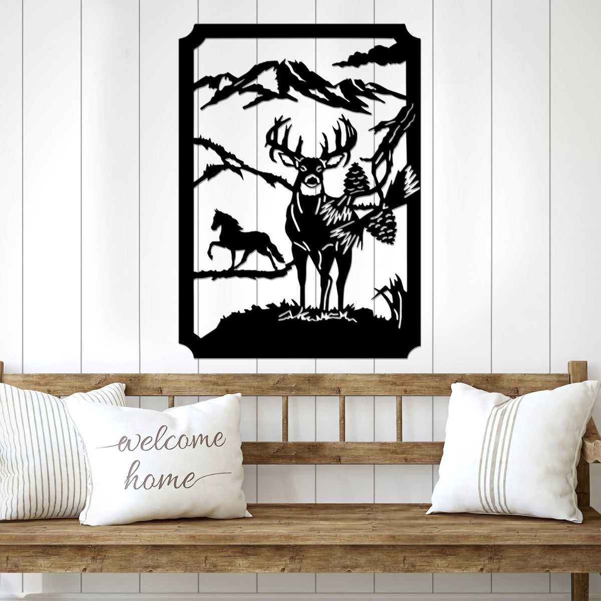 Horse &amp; Elk Horse Hunting Monogram