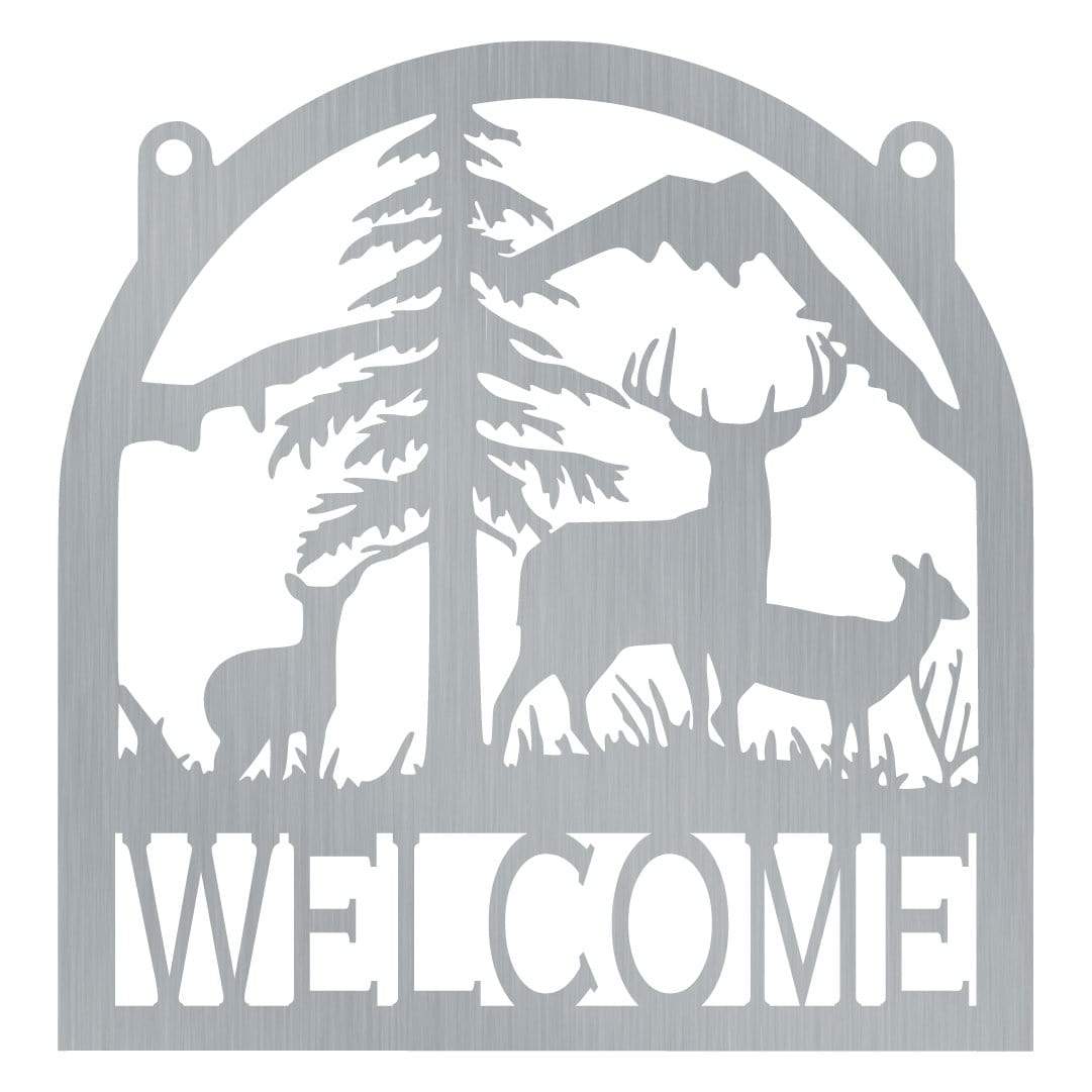 White Tail Welcome Wall Art
