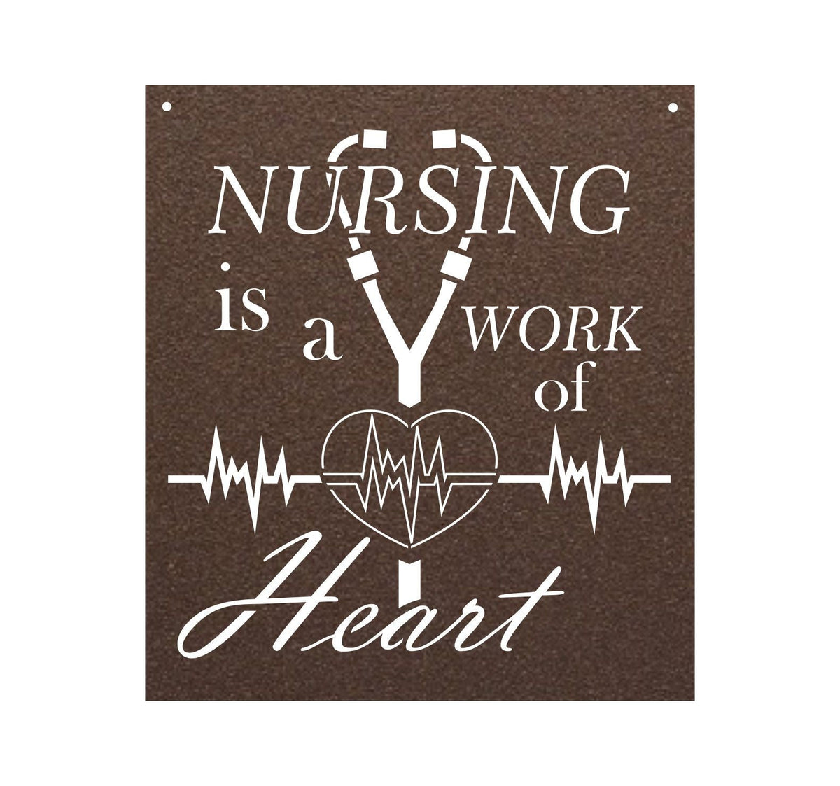 Work of Heart Nurse Sign Wall Art